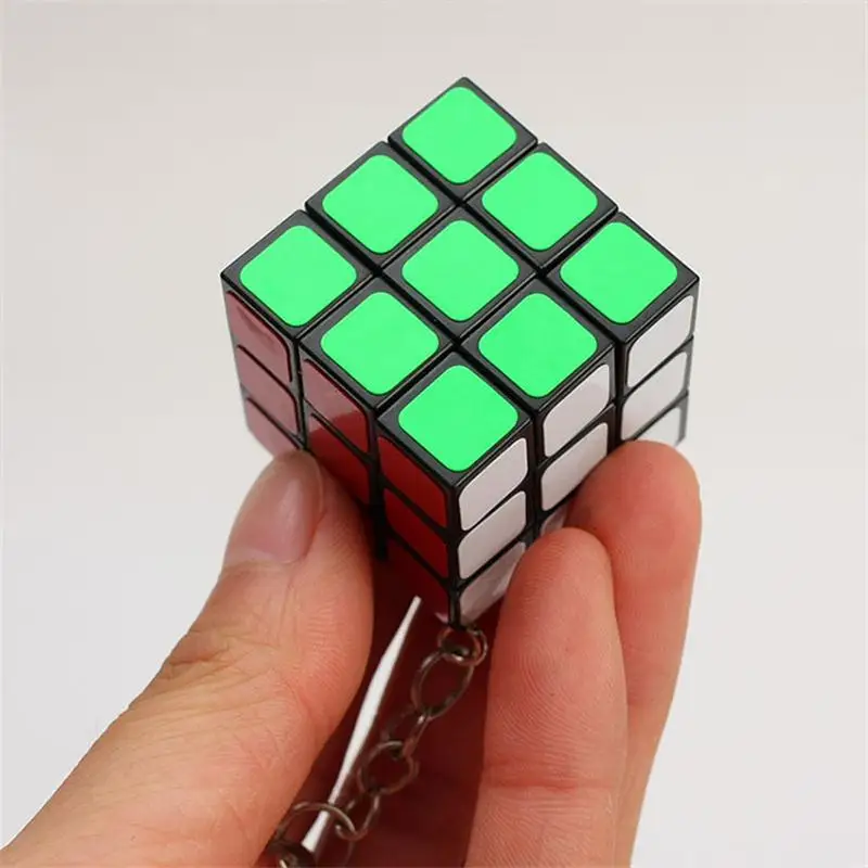 3CM Mini 3x3x3 Magic Cubes Keychain Magic Cubes Pendant Twist Puzzle Antistress Toys for Children Gift Magic Cube