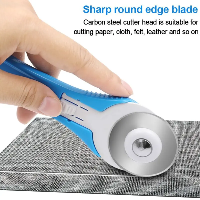 45mm Cloth Rotary Cutter for DIY Leather Paper Fabric Cutting Tool Patchwork Roller Wheel Round Knife Cutter Sewing Accessory