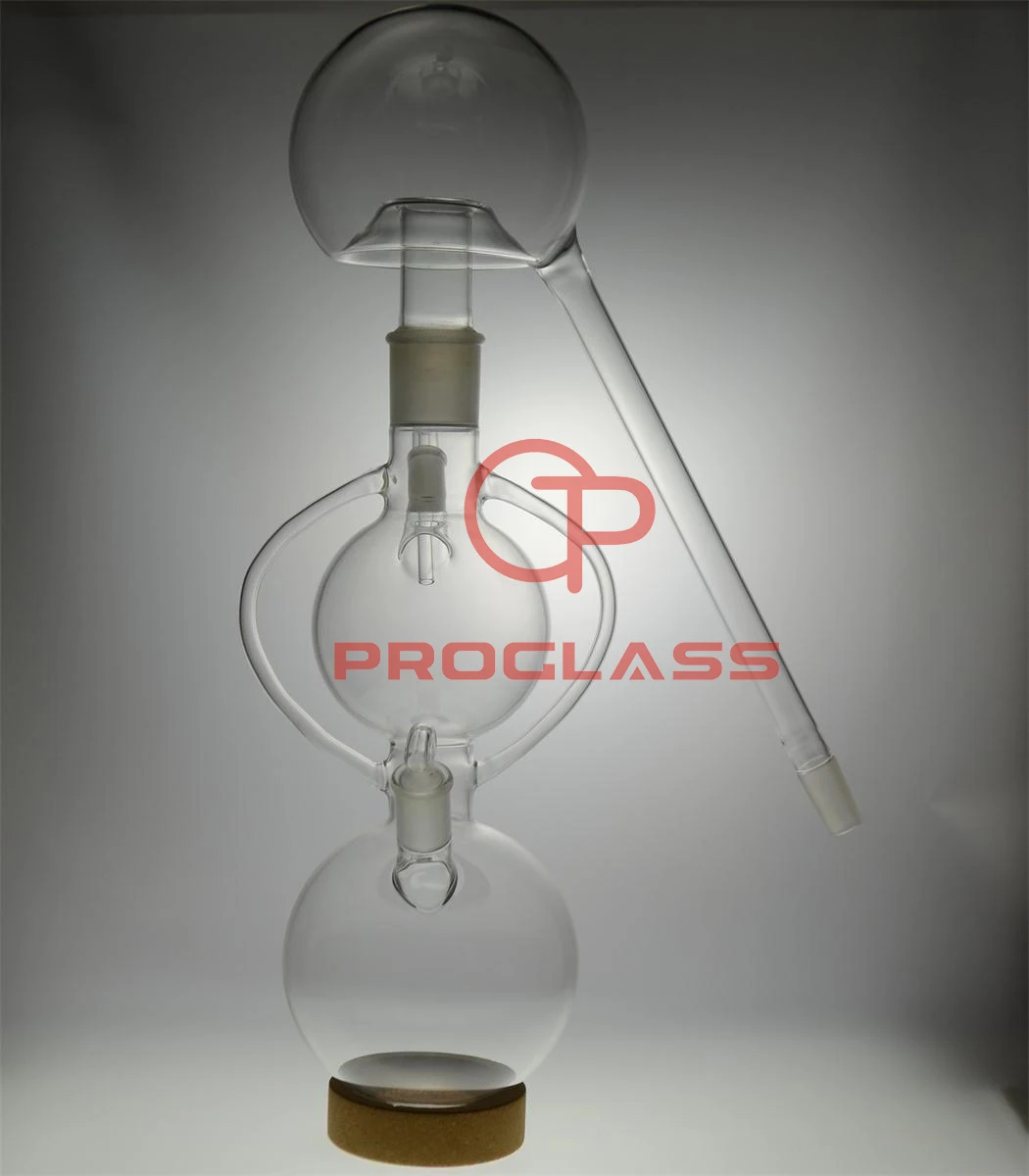 Laboratory Glass Double Pelican Distillation Kit 2000mL 45/50 Joint