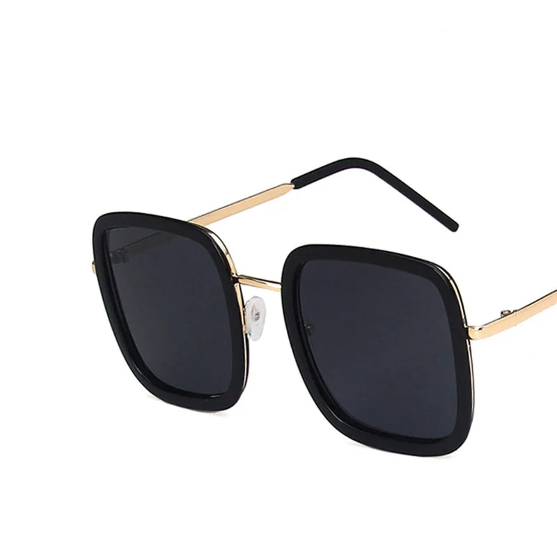 New Gradient Square Sunglasses Women Vintage Oversized Sun Glasses Men Brand Designer Trend Colored Eyewear Outdoor UV400