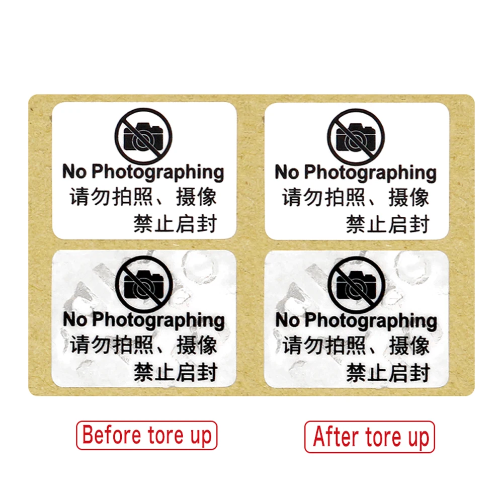 

20*15mm Self-adhesive No Photos Warning Labels 4 Color Security Seal VOID Stickers