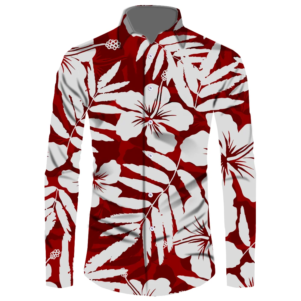 Impressão tribal polinésia havaiana teste padrão tropical camisa masculina verão casual camisas masculinas tamanho grande elegante festa samoan roupas