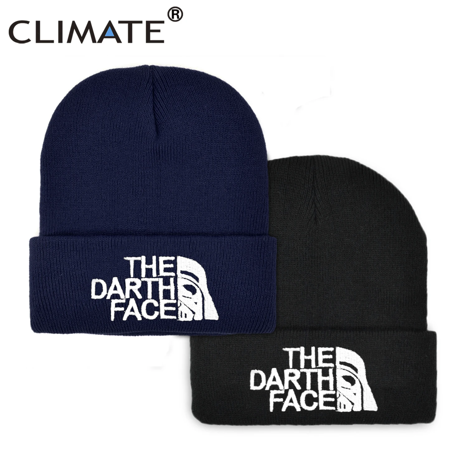 CLIMATE The Darth Face Hat Beanie Star Men's Winter Warm Hat Beanie Soft Knitted Beanies Hat for Adult Men Women