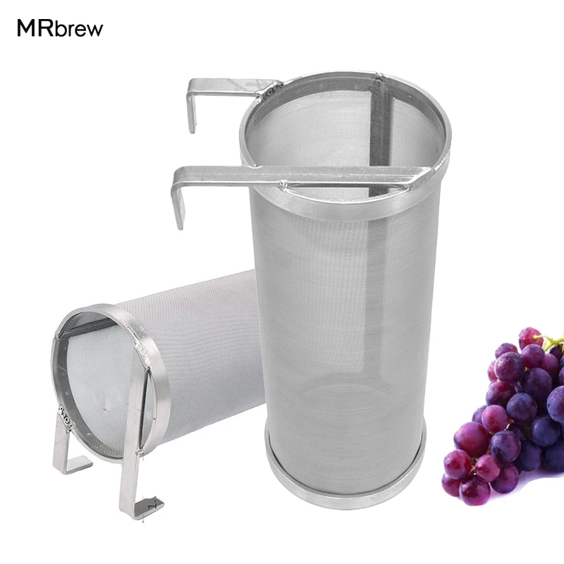 Stainless Steel Hop Spider Beer Strainer Homebrew Hop Filter Cartridge With Hook For Beer & Tea Kettle Brew Filter 300 Micron