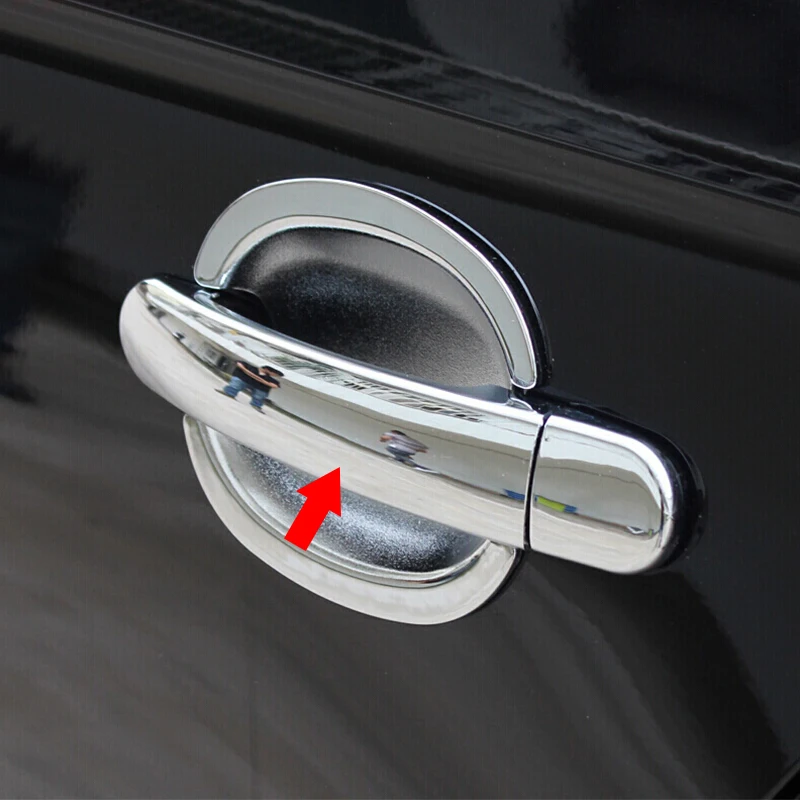 

ABS Chrome For For Ford Kuga Escape 2013-2017 Accessories Car door protector Handle Decoration Cover Trims Sticker styling 8pcs