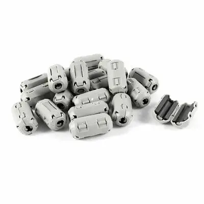 UF35B Clip On EMI RFI Noise Ferrite Core Suppressor Filter 3mm Cable Gray 20pcs