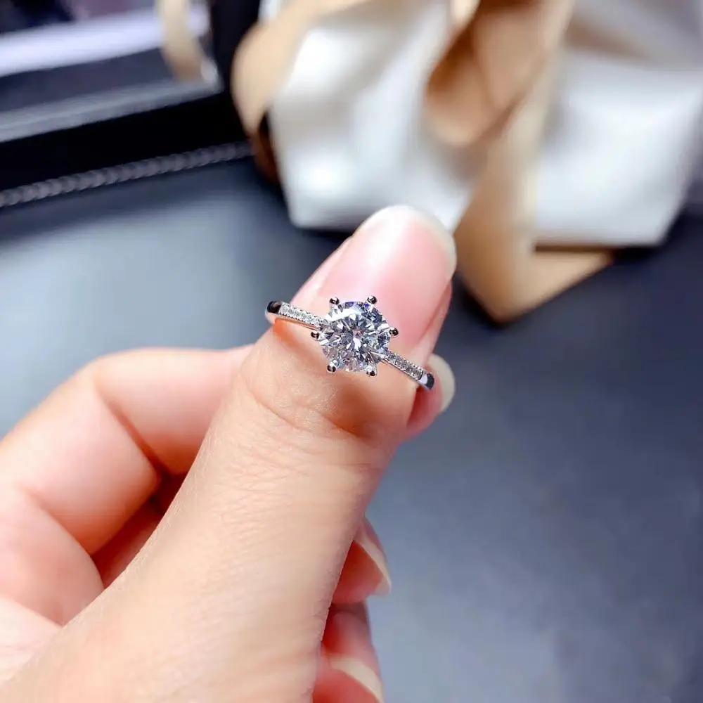 

Хрустящее кольцо из моиссанита для женщин, ювелирное изделие, обручальное кольцо для свадьбы, кольцо из стерлингового серебра 925 пробы, подарок на день рождения, новый год