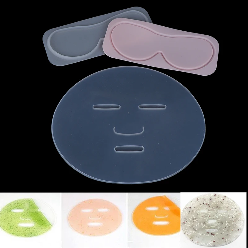 3 Styles Silicone Reuseable Facial Mask Mold For Fruit Vegetable Mask Machine Maker Clear Mask Mold Tray Mask  DIY Making Tool