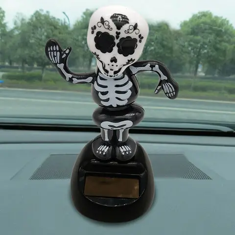 Solar Powered Dancing Halloween Swinging Animated Bobble Dancer Toy Car Decor Boy Girl Handcrafted Gift Birthday Present Party