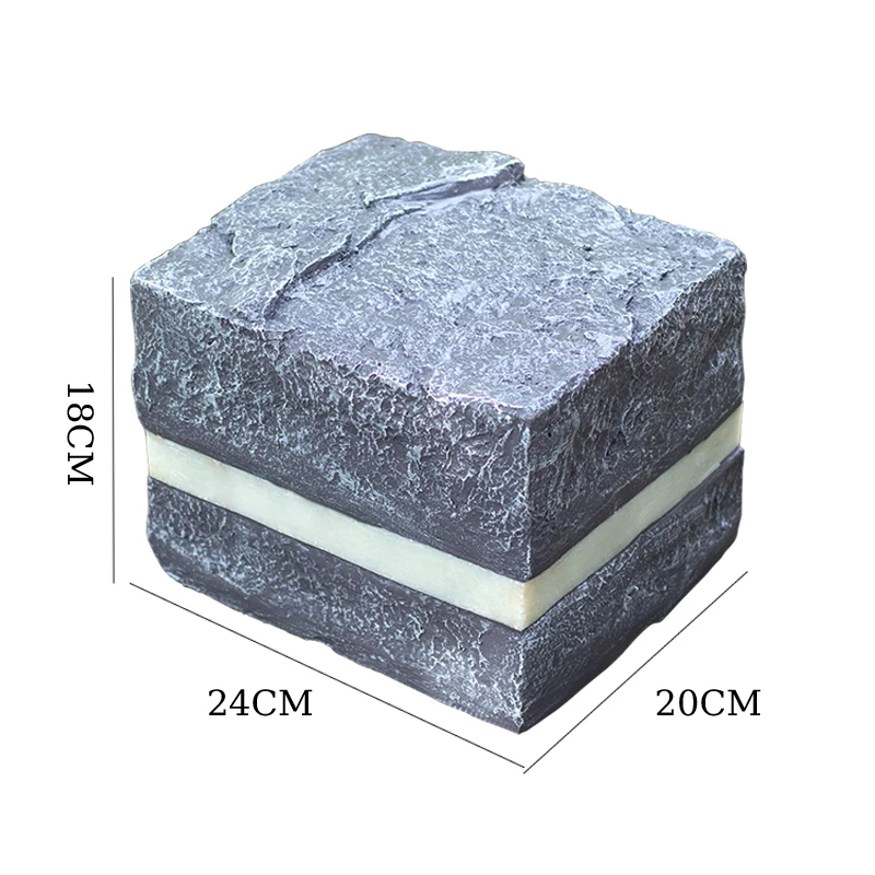 مربع الصخور المناظر الطبيعية ضوء فيلا ساحة فناء فناء حديقة أضواء العقارات بارك منتجع LED ديكور مصباح حديقة الحجر #6