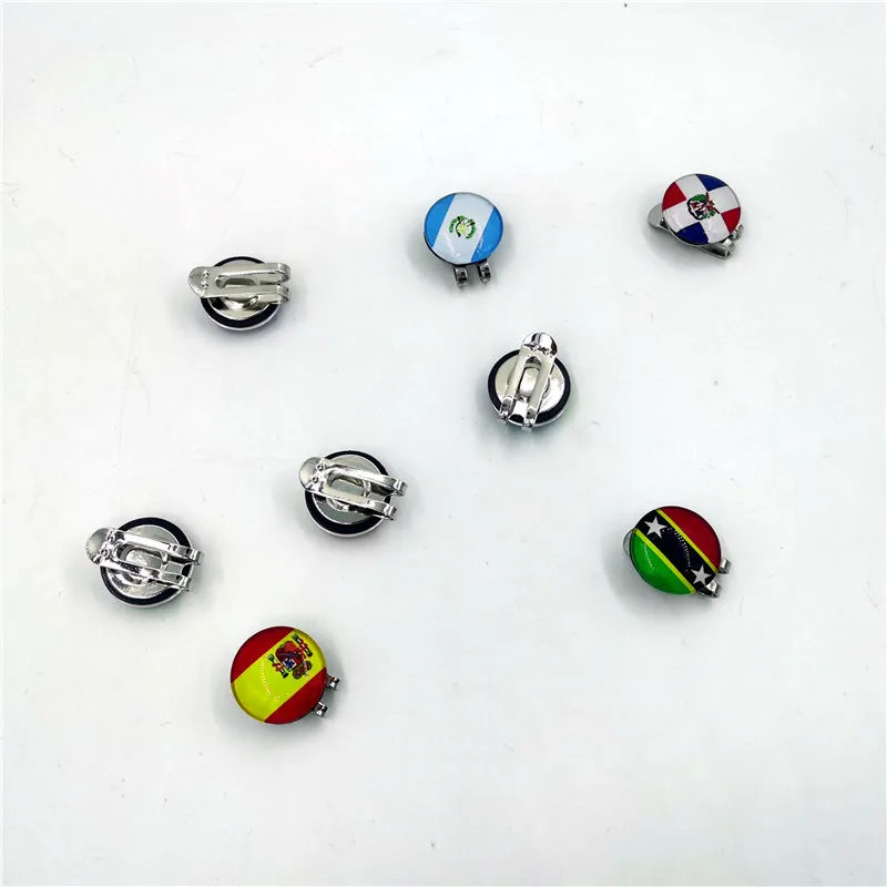 National Flag Golf Ball Marker With Magnetic Hat Clip Country World Banner VARIOUS DESIGNS STYLE 001