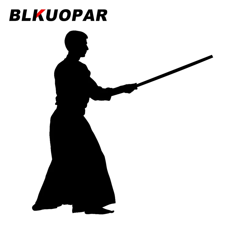 BLKUOPAR Aikido Fighter Silhouette Car Stickers Die Cut Vinyl Decals Creative Personality Waterproof Motorcycle Decor Car Label