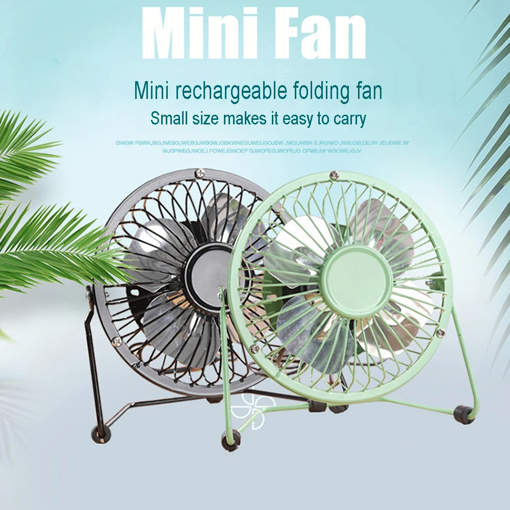 Mini USB Office New Fan Portable Fans Metal Cooler Cooling Desktop Mute Fans Silent Universal For Car Notebook Computer Desk Fan