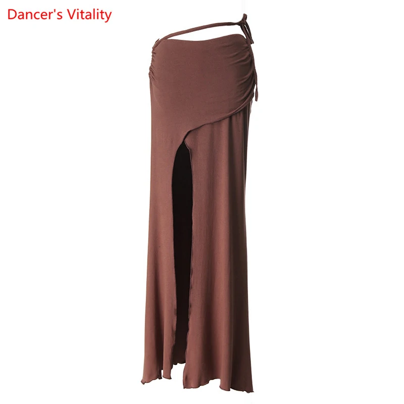 Belly Dance Skirt Modal Split Long Skirt Performance Clothes Female Adult Elegant Profession Competition Practice Clothing