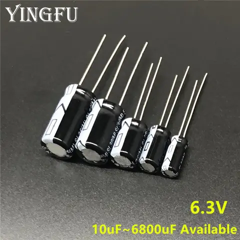 6.3V 10/22/33/47/100/150/220/330/470/560/680/820/1000/1200/1500/1800/2200/3300/3900/4700/6800uF 알루미늄 전해 커패시터 6.3V 10/22/33/47/100/150/220/330/470/560/680/820/1000/1200/1500/1800/2200/3300/3900/4700/6800uF 알루미늄 전해 커패시터