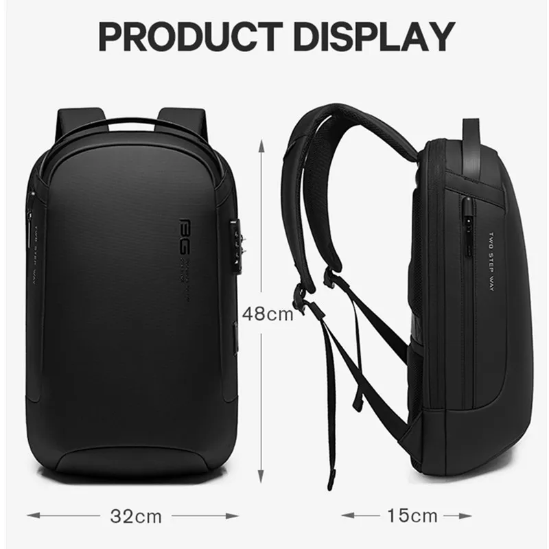 BANGE-Mochilas multifuncionais para laptop para homens, mochila de viagem impermeável, anti-roubo, mochilas escolares masculinas, moda, quente, 15,6\