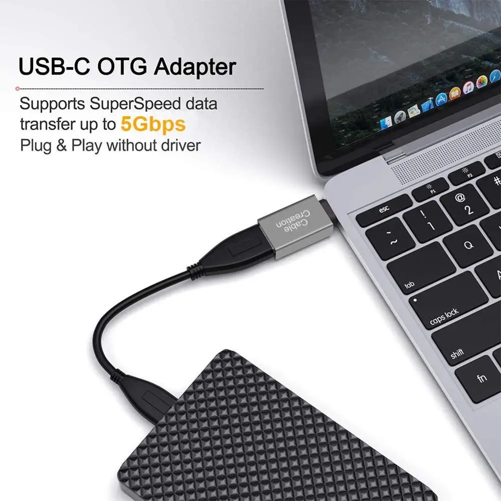 محول USB ، USB type C ذكر إلى USB 3.0 محول أنثى ، دعم وظيفة OTG ، متوافق مع MacBook/Pro ChromeBook Pixel ، 5X/6P