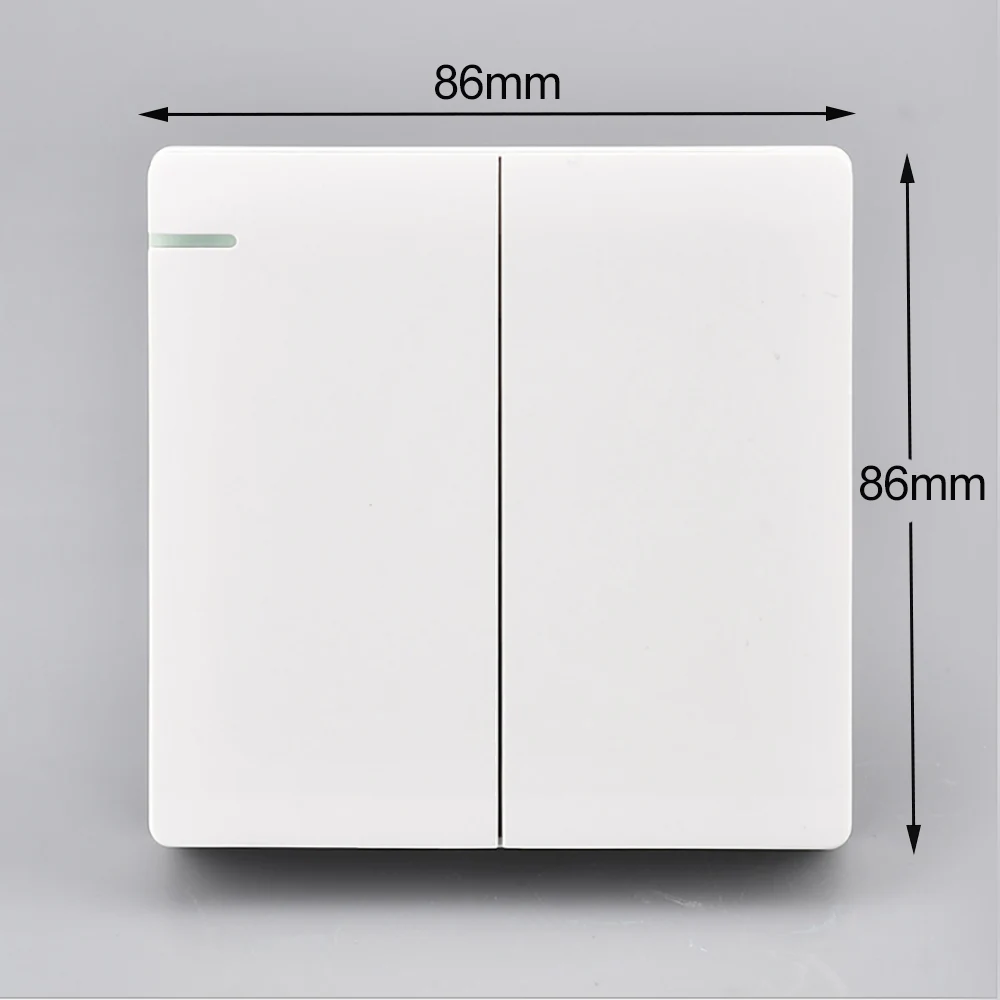 Surface Mount Switch 1/2/3/4/Gang Panel Wall Interruptor White PC Frame Panel Light Switch On/Off Wall Switch Controller