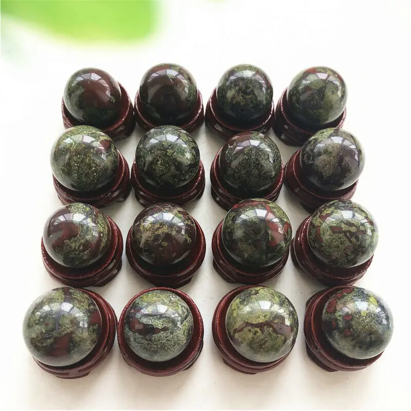 Dropshipping 1 Piece Natural Dragon Blood Stone Quartz Crystal Sphere Ball Healing Decoration Natural Quartz Crystals Lucky Ball