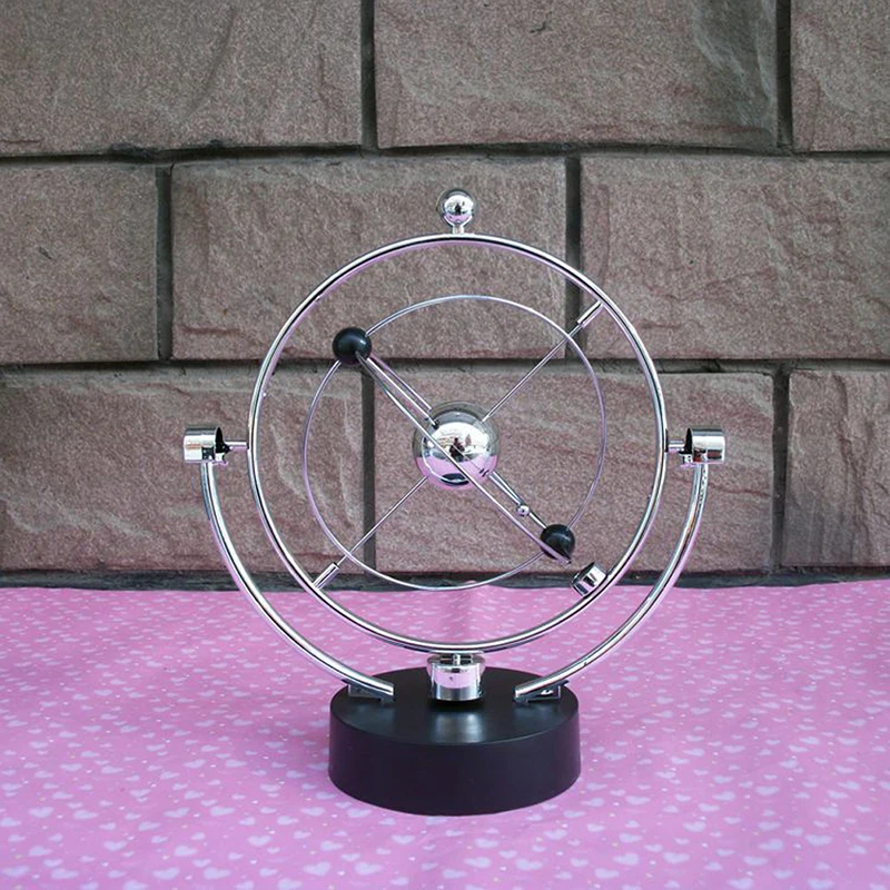 1 ชิ้น Kinetic Art! โทรศัพท์มือถือ Milky WAY Gizmos Perpetual Motion ทรงกลมลูกตุ้มหมุนโต๊ะ Orbital ของเล่น