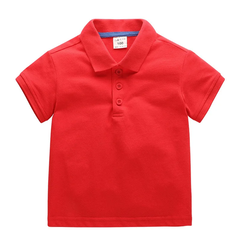 色とりどりの夏のポロシャツ,男の子用の綿の服,半袖のtシャツ,男の子用の青と白の服