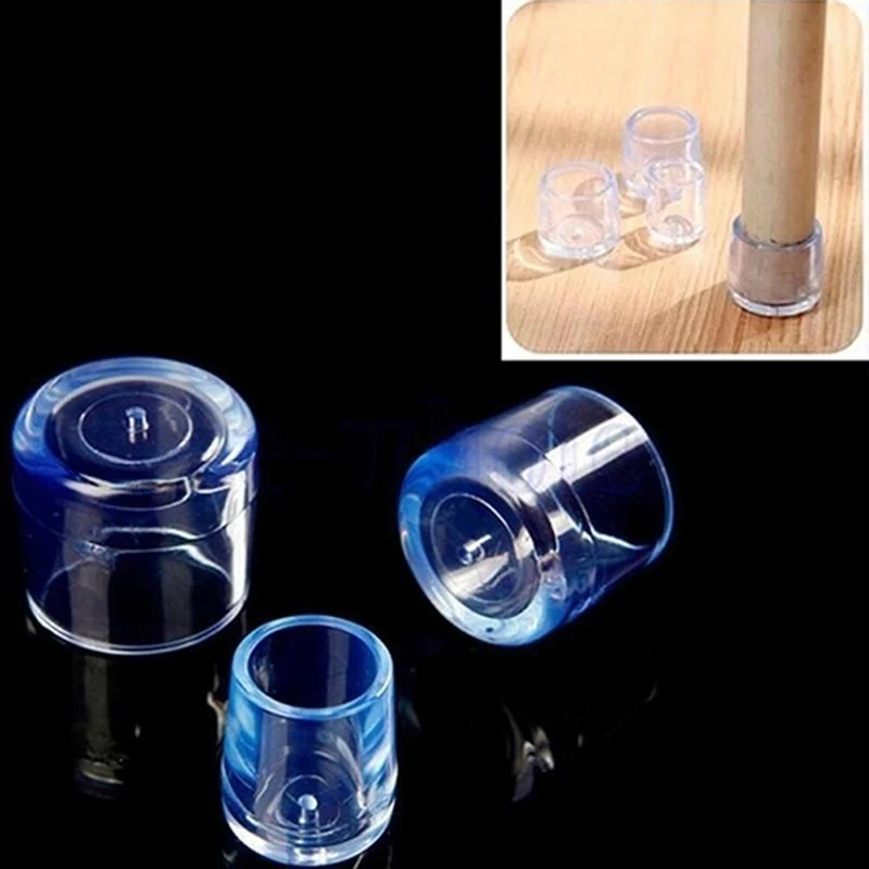 1pc Transparent Non-Slip Silicone Chair Caps Table Foot Pads Furniture Table Covers Socks Plugs Cover Floor Protectors