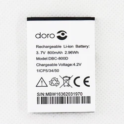 Batería de Dbc-800d para teléfono móvil, pila de 800mAh, para Doro 500, 506, 508, 509, 510, 515, 6520