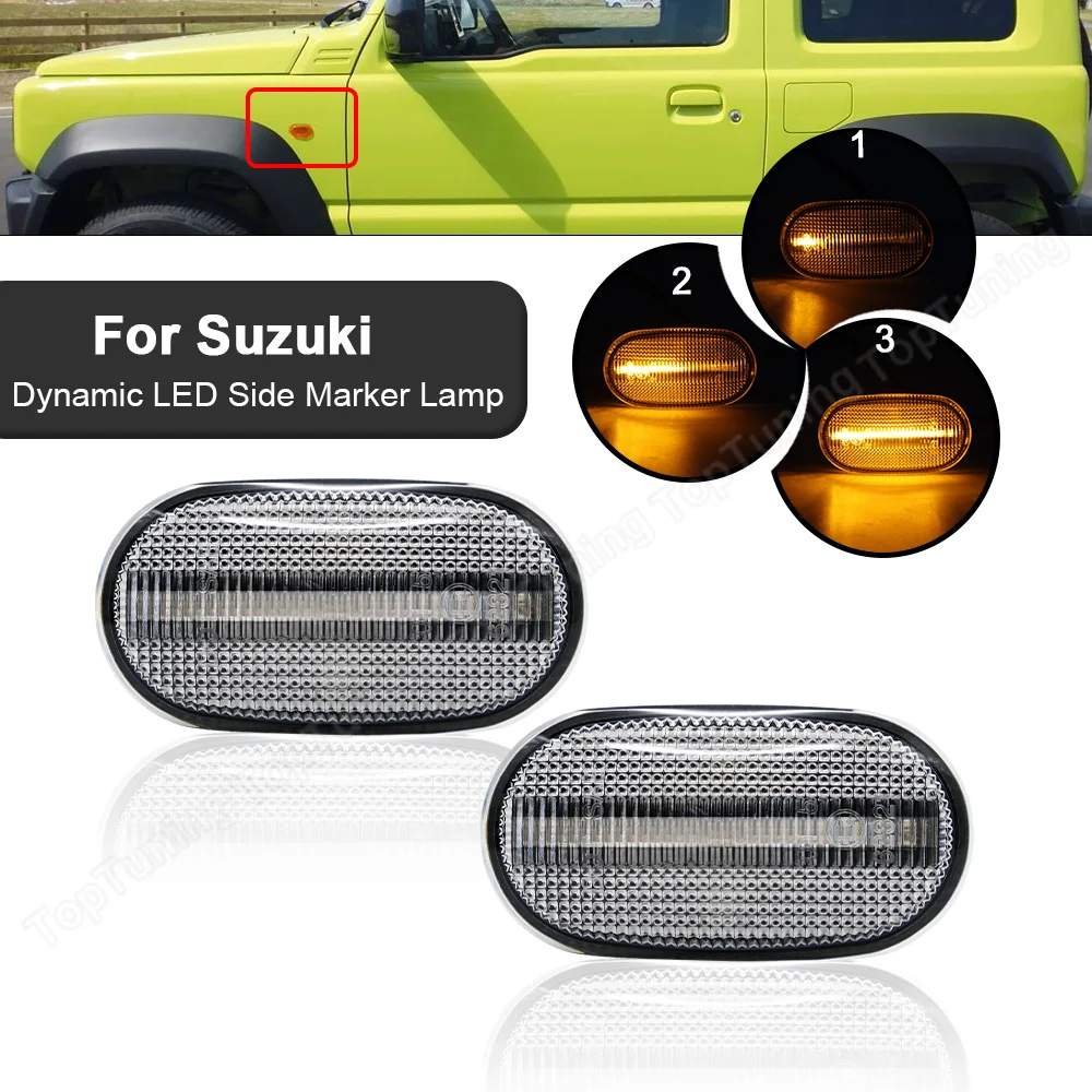 

2X Dynamic LED Side Marker Light Repeater Turn Signal Lamp For Suzuki Carry Truck DA63T Lapin HE21S For Mazda For Chevrolet