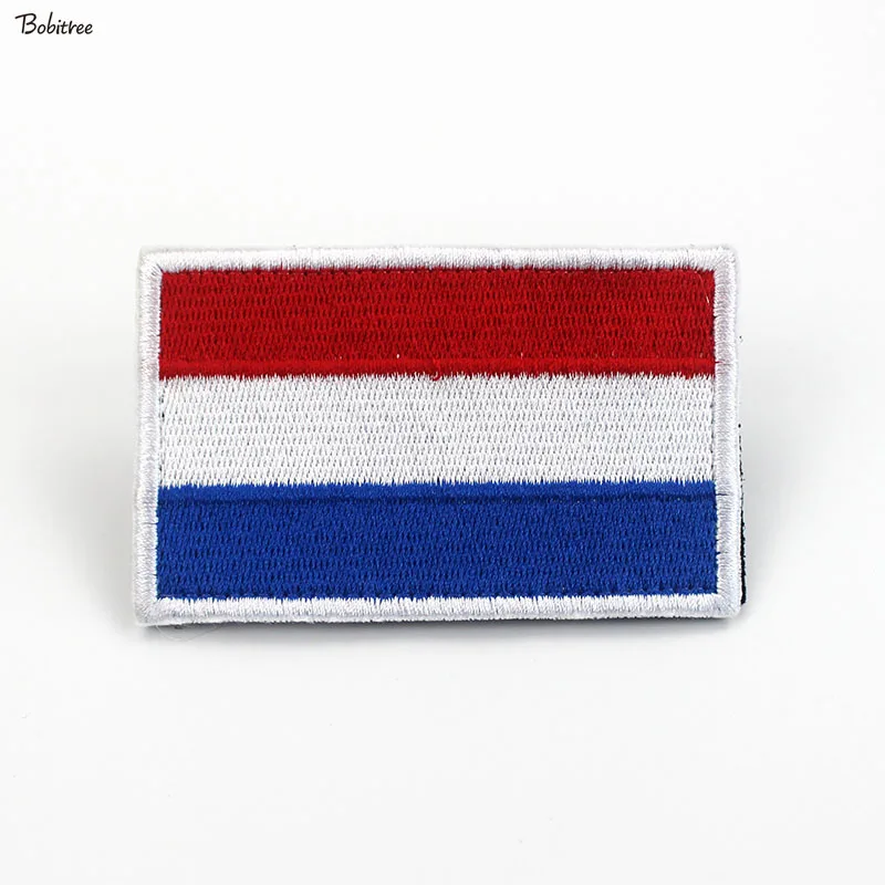 Netherlands flag Patches with Hook Loop Holland Nation Banner Badge Armband Stickers For Backpack Caps Uniform Decoration