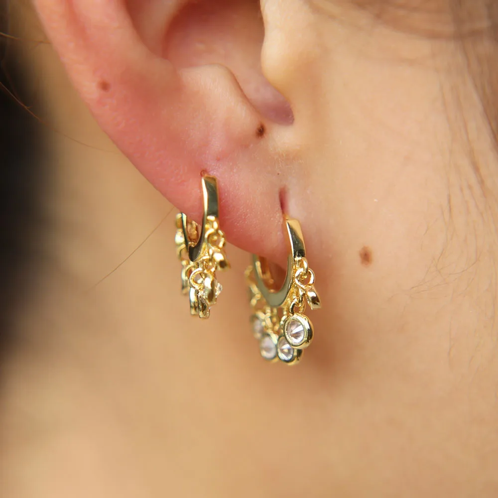 Promotion Real 925 Sterling Silver Stud Earrings Bohemia Style Dangle Tassel Ea…