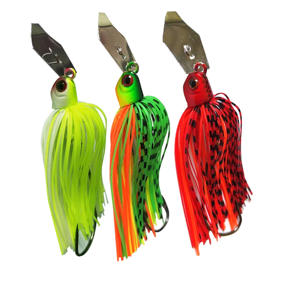 Mycena 2pcs/lot 13G/16G/19G spinner bait chatterbait fishing lure blade jig Buzzbait wobbler for bass pike walleye fish