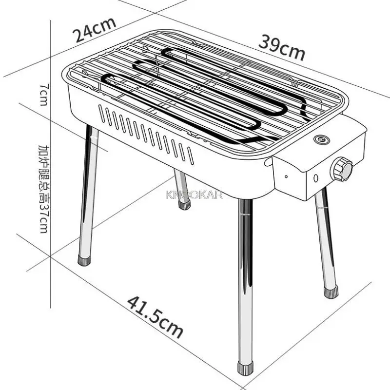 220V domowy piekarnik elektryczny bezdymna nieprzywierająca blacha do pieczenia Grill szaszłyki maszyna do domu Grill Grill restauracja sprzęt