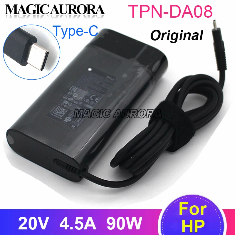 Original 90W 20V 4.5A TPN-DA08 Laptop Adapter For HP TRAVEL DOCKING STATION HSA-Q001PR SPECTRE X360 15 Noteobook Charger Type-C