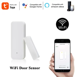 Tuya Smart WiFi Door&Window Sensor Alarm Compatible with Alexa and Google Home 2.4g Wireless Control by app for Home Security