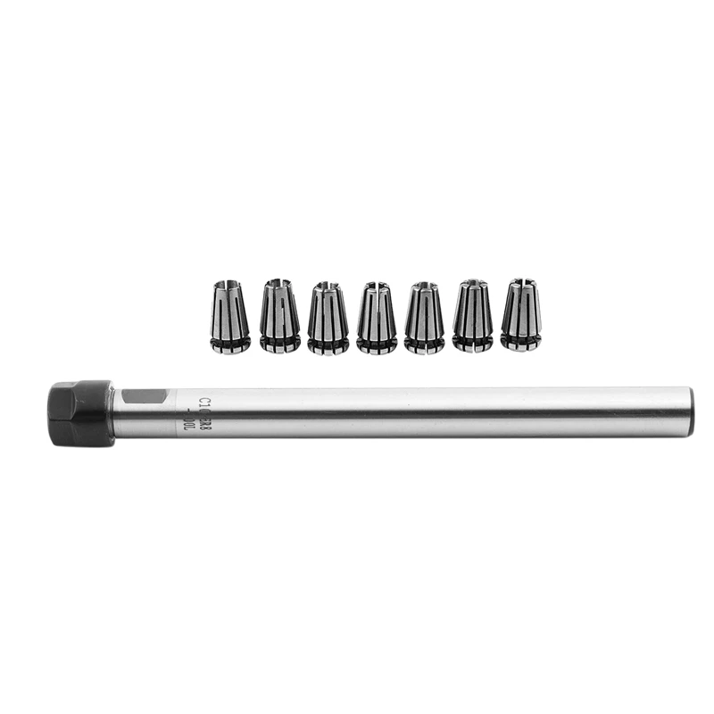 C10 Er8a 100L Collet Chuck Holder + 7Pcs Precision Er8 Spring Collet Set