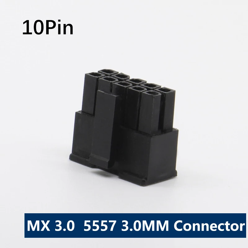 

100PCS 10Pin Molex 3.0 Pitch 3.0 Connector 10P Small 5557 Male plug 2X5P Double Row MX3.0 3.0 Connector for Cable DIY