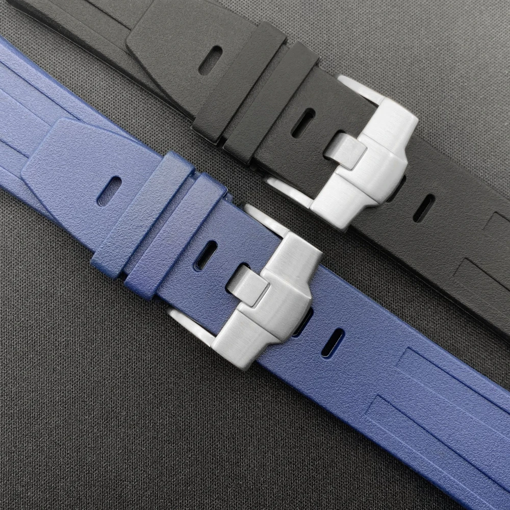 27mm black blue Rubber Watch Band For APOak Concept 26589 26560IO.OO.D002CA.01.A Watchband Replace watchband tools