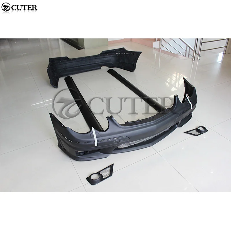 W209 Clk63 Amg Style Car Body Kit Frp Front Bumper Rear Bumper Side Skirts Apron for Benz W209 Clk500 Clk280 03-09