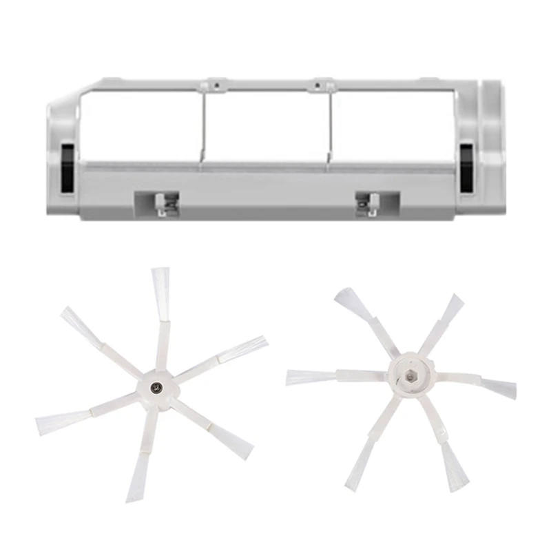 ل شاومي Roborock S50 S51 S55 S5 S6 فرشاة الرئيسية غطاء فرشاة والأبيض 6 الأسلحة الجانب فرشاة