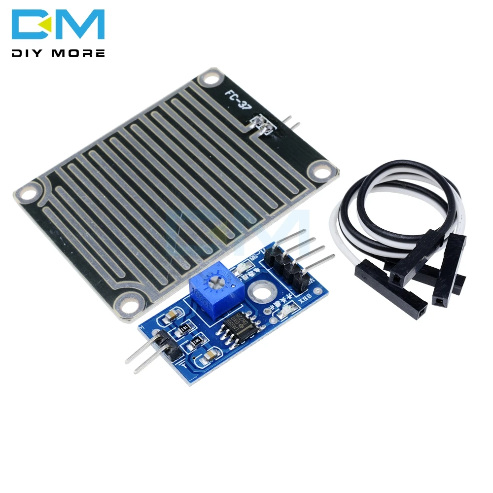 Snow Raindrops Detection Sensor Board Modue Rain Weather Module Humidity For Arduino Weather Monitor High Sensitive