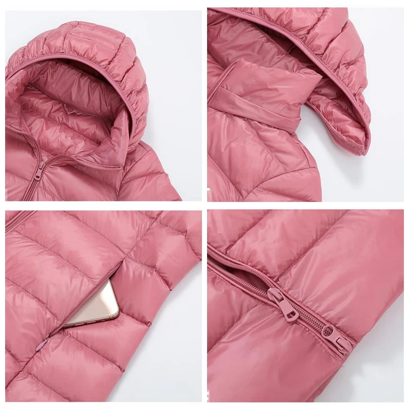 NewBang-Chaqueta de plumón larga para mujer, Abrigo con capucha, desmontable, ultraligero, 5XL, 4XL, Invierno