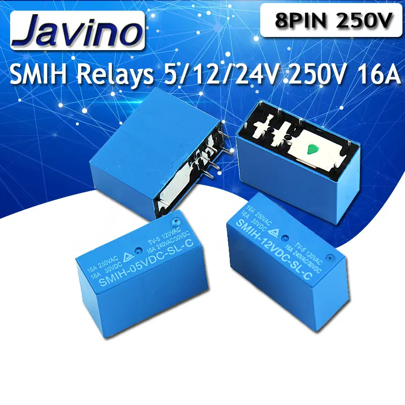 

10PCS SMIH-05VDC-SL-C SMIH-12VDC-SL-C SMIH-24VDC-SL-C 05 12 24 V Relays 16A 250V 8pin A Set Of Conversion New Original