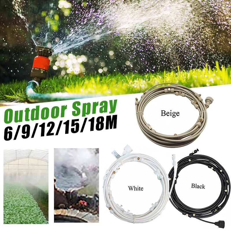 

6-18 Meters Garden Electric Micro Pump Misting Sprayer System Water Nozzle Sprinkler For Garden Tool