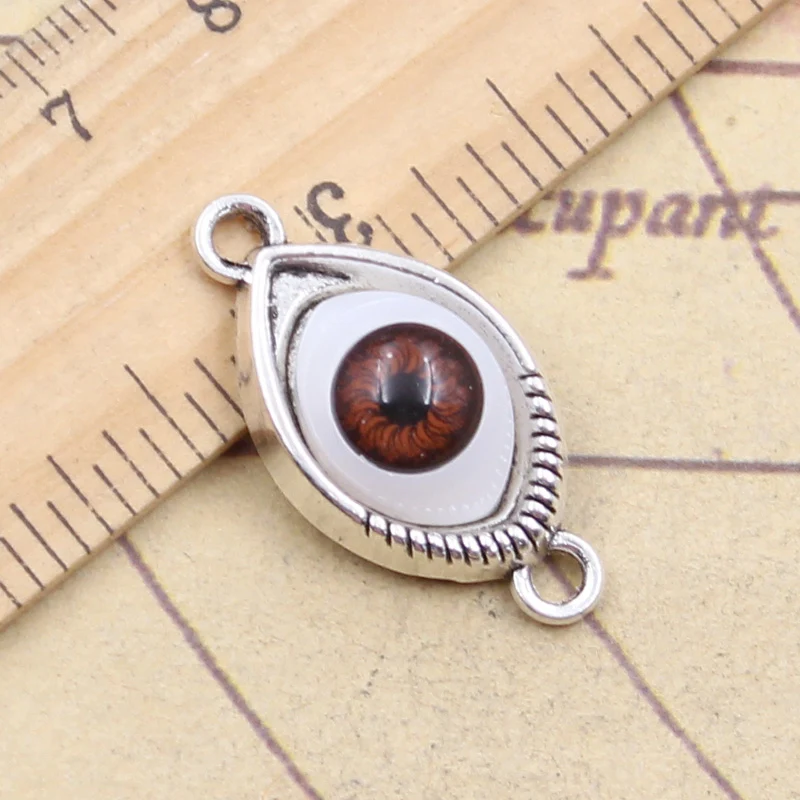 10pcs Charms 4colors Devil Eye 30x15mm DIY Retro Jewelry for Braclet Necklace Antique Making DIY Handmade Craft