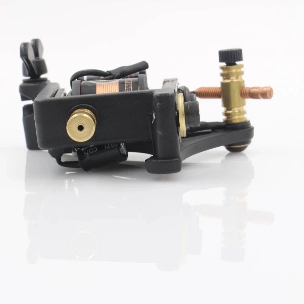 Coil Tattoo Machine สําหรับแรเงาและซับ 10 Warps เหล็ก Handmade ปืนแต่งหน้าถาวรเครื่องมือสักเครื่อง Gun Tattoo Supply