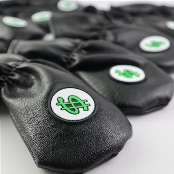 10 Pcs/Set Golf Iron Covers PU Leather US Dollar Golf Head Cover for Iron Club Set