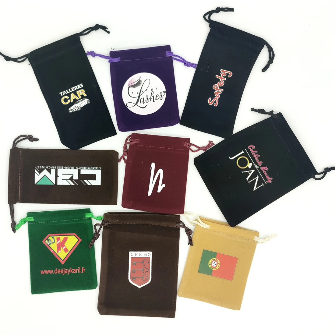 Imagem -04 - Personalized Gift Jewelry Packaging Small Bolsa Candy Bolsa Design de Impressão Logo Drop Shipping 50 Pcs