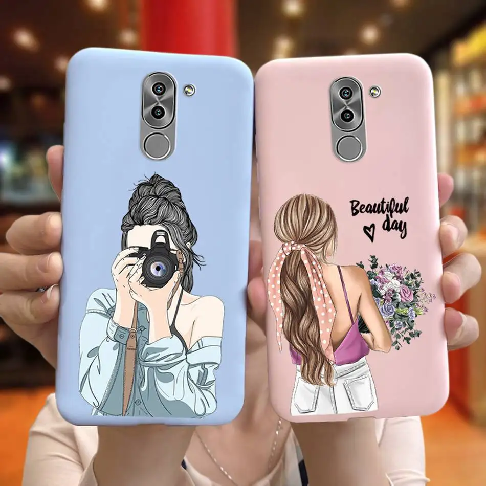 For Huawei GR5 2017 Case Honor 6X BLL-L21 BLN-L22 Phone Cases Soft Silicone Back Cover For Huawei Mate 9 Lite Coque Funda Cute