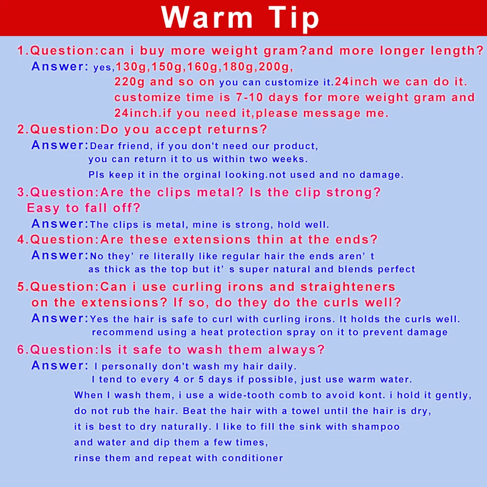 Toysww مشبك شعر بشري في تمديد 100 جرام 120 جرام وصلة شعر روسية مشبك شعر بشري كامل الرأس شعر ريمي اللون # 613 #6