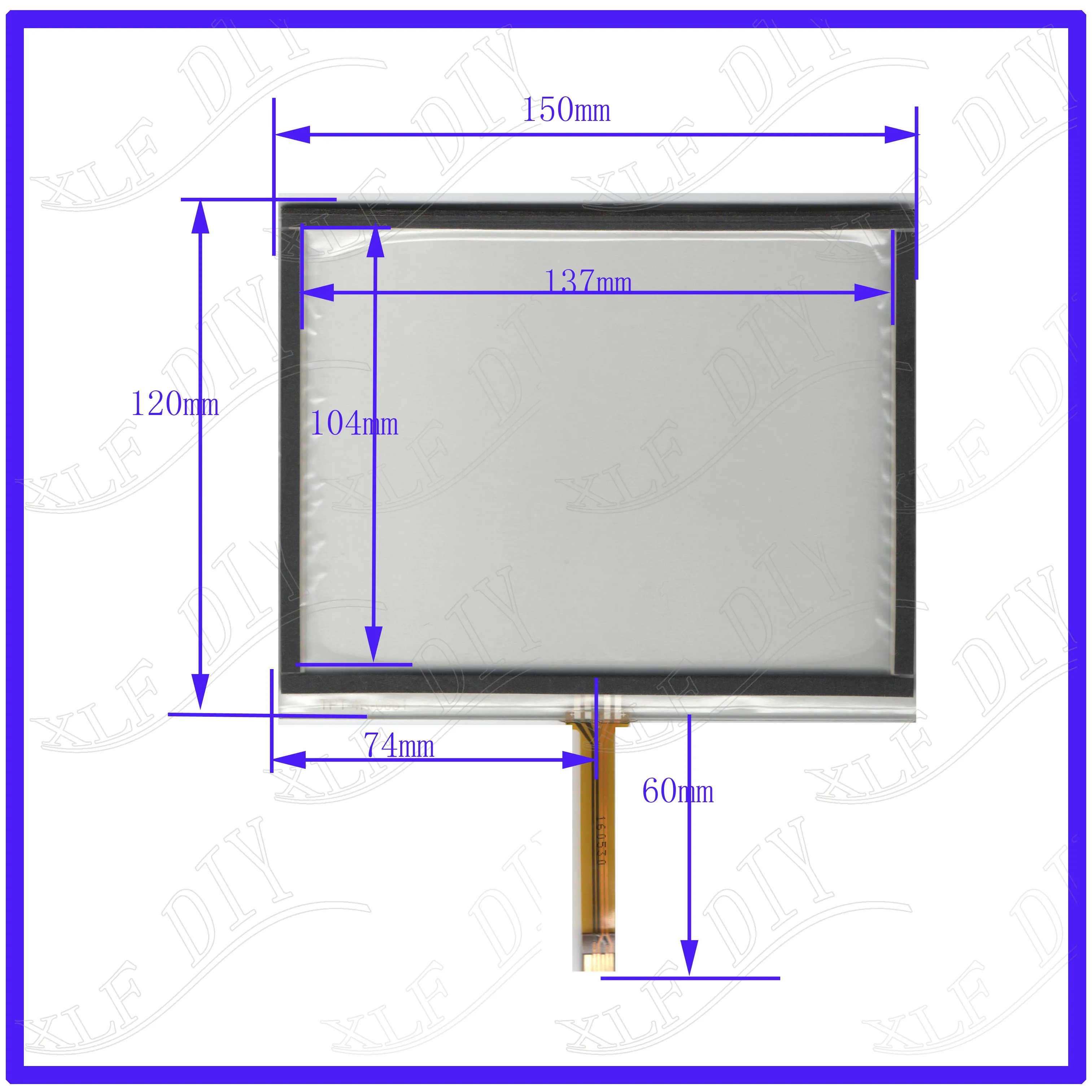 

wholesale TPT4R0651 150*120MM 6.4inch resistance screen for GPS CAR this is compatible 150*120 TPT4R0651